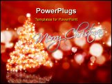 PowerPoint Template - Sparkly Christmas tree on an abstract background