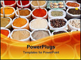PowerPoint Template - spice, backgrounds, food, seed, powder, colors, pepper