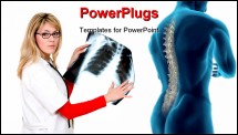 PowerPoint Template - High Quality 3d Rendering of Spine and Human Back