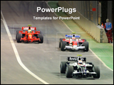 PowerPoint Template - a car racing show in a ground