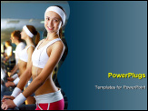 PowerPoint Template - Young woman in sport wear doing sport in gym