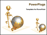 PowerPoint Template - image showing world wide service provide