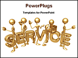 PowerPoint Template - service men are providing different services
