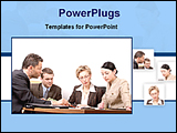 PowerPoint Template - business persons are setting business strategy