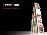 PowerPoint Template - Stable construction of a 4 layer house of cards