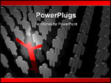 PowerPoint Template - 3d rendered illustration of a person standing out from the rest.