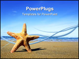 PowerPoint Template - starfish on deserted beach