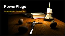 PowerPoint Template - Still-life with the crucifixion on a table