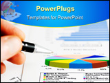 PowerPoint Template - The stock market graphs monitoring and accounting.