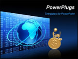 PowerPoint Template - 3d rendered illustration of the global stock market