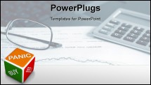 PowerPoint Template - Stock market dice panic symbol for web design