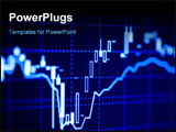 PowerPoint Template - Close-up of stock market graphs on lcd screen.