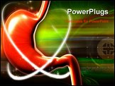 PowerPoint Template - Digital illustration of stomach in colour background