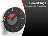 PowerPoint Template - Man trying to stop hand of the clock