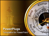 PowerPoint Template - a barometer with the needle set on stormy.