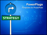 PowerPoint Template - Vector illustration of a sign pointing strategy way