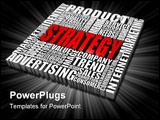 PowerPoint Template - Group of Strategy related words. Part of a series of business concepts.