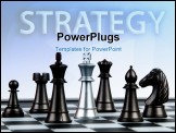 PowerPoint Template - chess tiles. Close up on white background