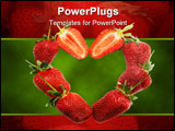 PowerPoint Template - hot heart fom ripe strawberry