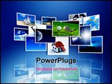 PowerPoint Template - Streams of images symbolizing the new technology and media environment