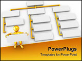PowerPoint Template - Abstract structure. 3d Very beautiful three-dimensional illustration on white background