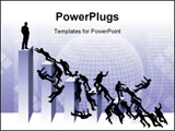 PowerPoint Template - llustration, business people battle from the top, diagram, war, battle from the superior position i