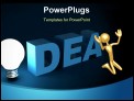 PowerPoint Template - light bulb success idea text concept in the dark