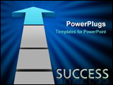 PowerPoint Template - 3d rendered illustration business arrow blue gray isolated white background