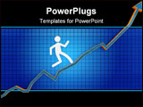 PowerPoint Template - conceptual image man going up to success - rendering
