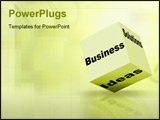 PowerPoint Template - Cube with Success Ideas and Solutions on the sides
