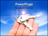 PowerPoint Template - real estate concept. two keys on a palm