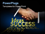 PowerPoint Template - Hands shaking in agreement with ieas and success