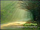 PowerPoint Template - sunbeam in forest