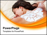 PowerPoint Template - Man applying sun cream on a woman