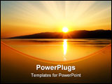 PowerPoint Template - The sun setting over the Baltic sea