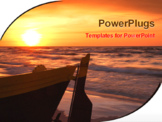 PowerPoint Template - image of a boat anchored to the shore
