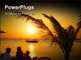 PowerPoint Template - ocean view with sunset