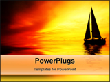 PowerPoint Template - sailboat in ocean against a beautiful sunset