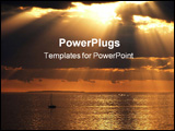 PowerPoint Template - Sunset with ship