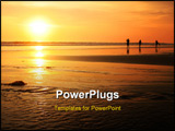 PowerPoint Template - Photo of a beautiful sun set in bali beach