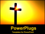 PowerPoint Template - Cross in the sunset