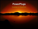 PowerPoint Template - a sundown / sunset in the lofoten islands norway