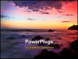 PowerPoint Template - sunset at muir beach, marin county, california