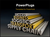 PowerPoint Template - Supply Chain Business Logistics in 3d Focus
