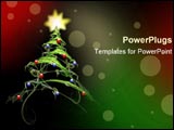 PowerPoint Template - Surreal Christmas tree with a star.