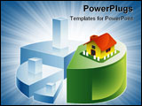 PowerPoint Template - A vector illustration of depicting savings leading to a sweet home