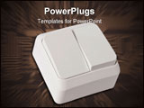 PowerPoint Template - Wall light switch isolated on white background
