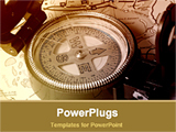 PowerPoint Template - compass on a map