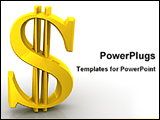 PowerPoint Template - image of standing 3D dollar