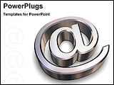 PowerPoint Template - 3d symbol of email sign